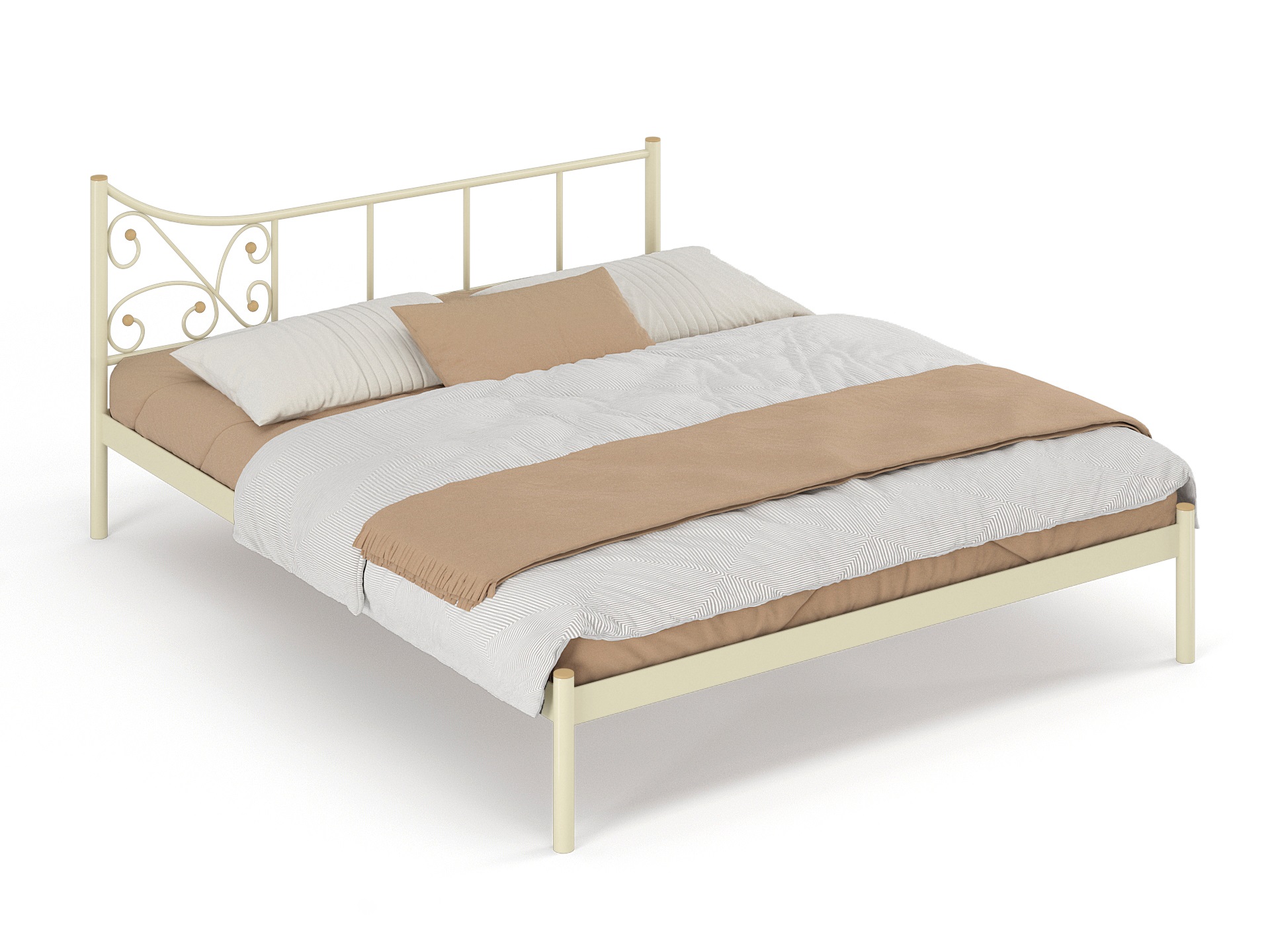 Двуспальная металлическая кровать "Лилия"