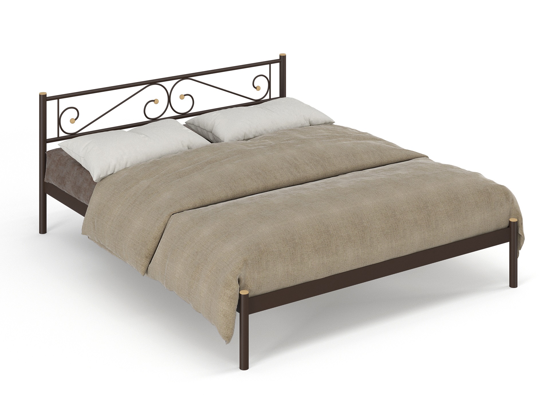 Двуспальная металлическая кровать "Шарм"