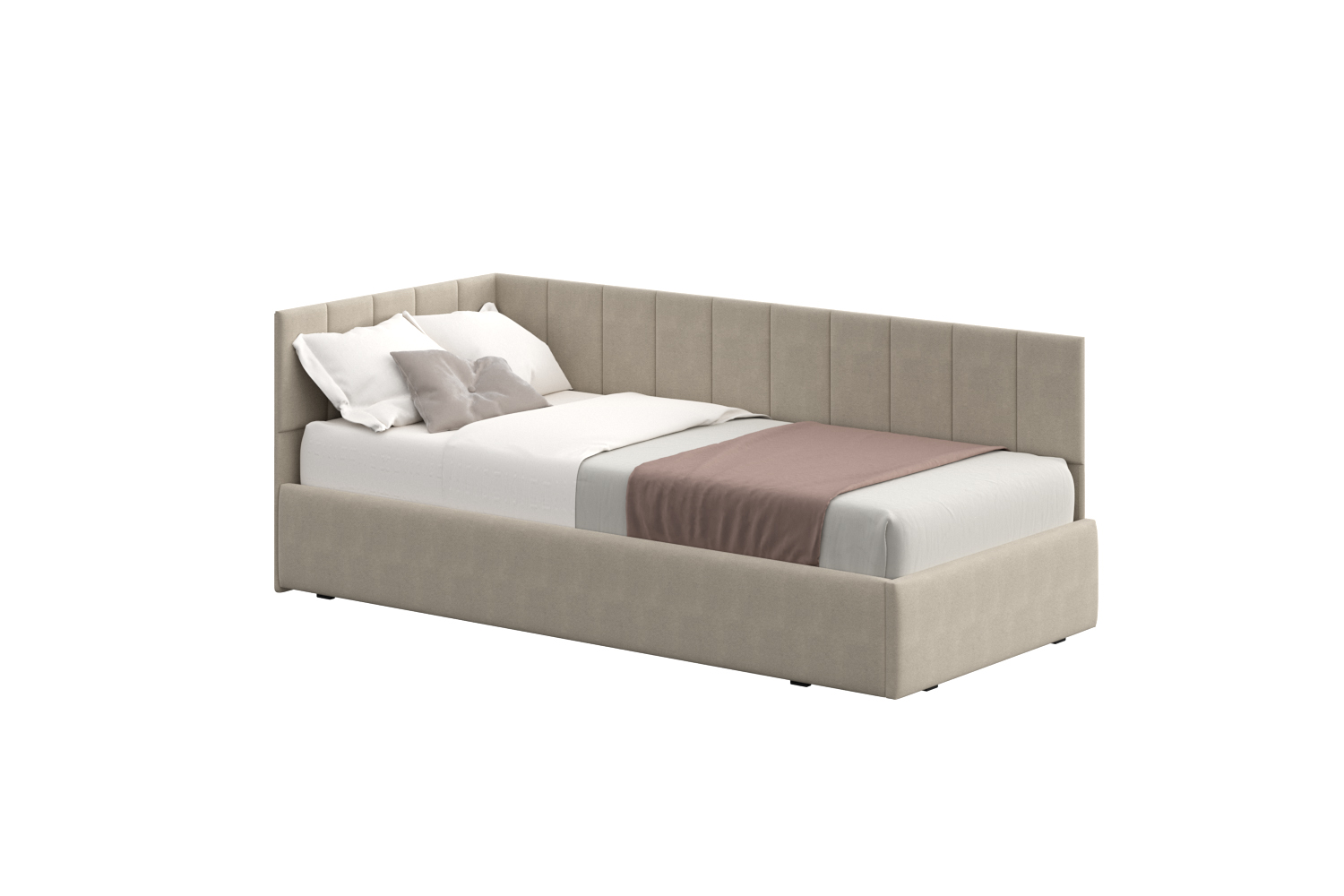 Односпальная кровать КР 3 Бежевая