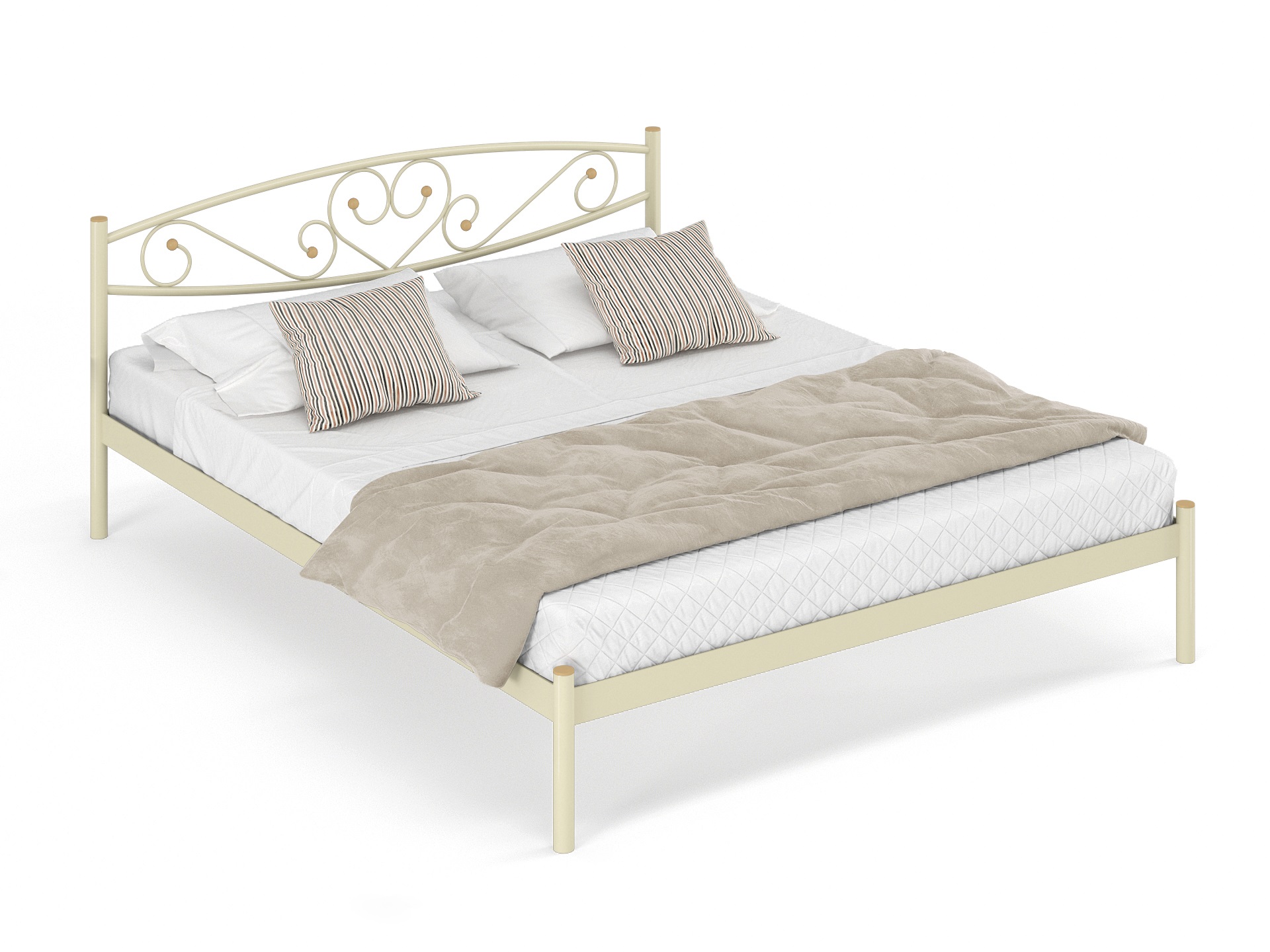 Двуспальная металлическая кровать "Мемори"