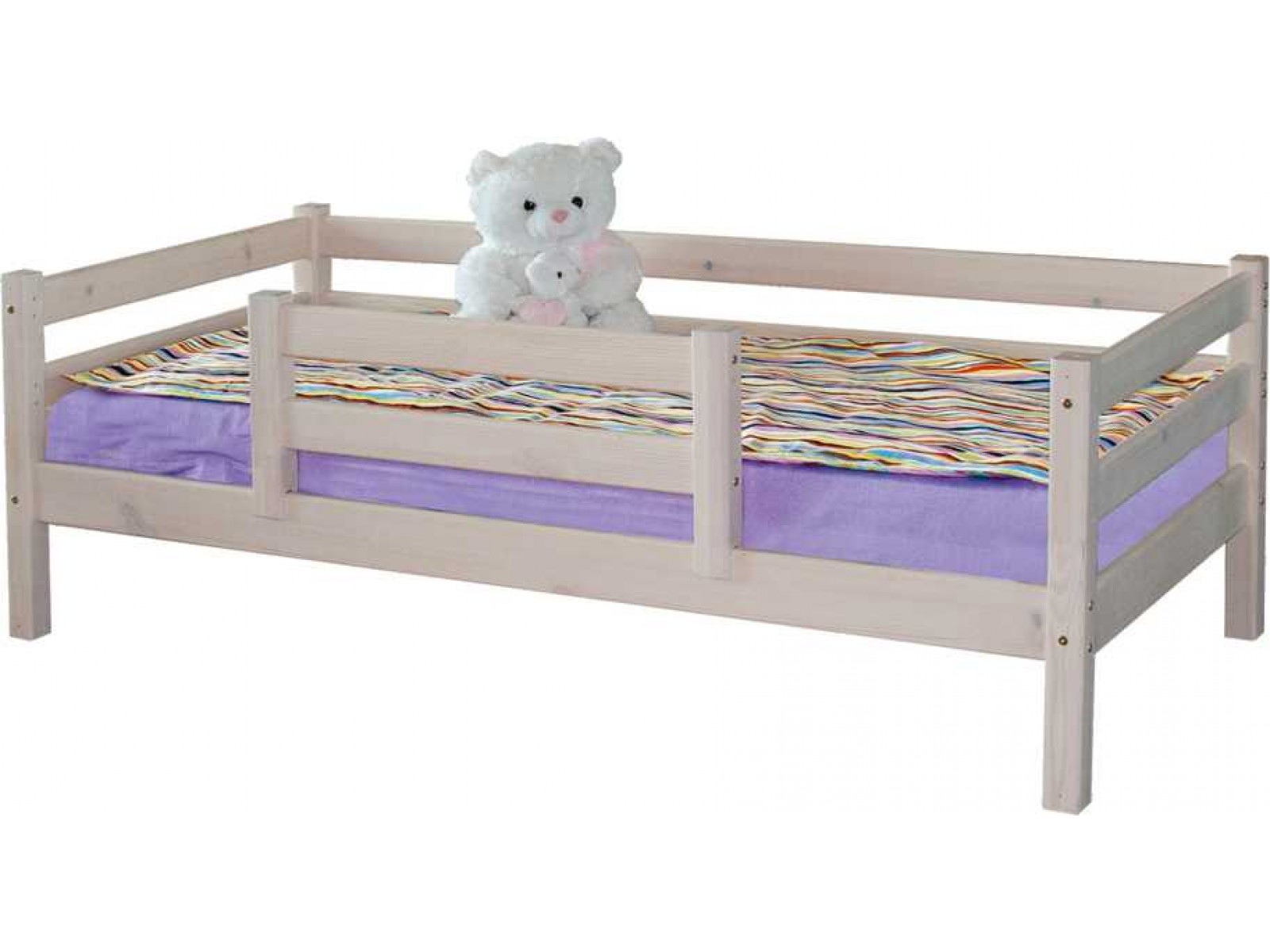 Детская кровать Соня 4 с  защитой по центру