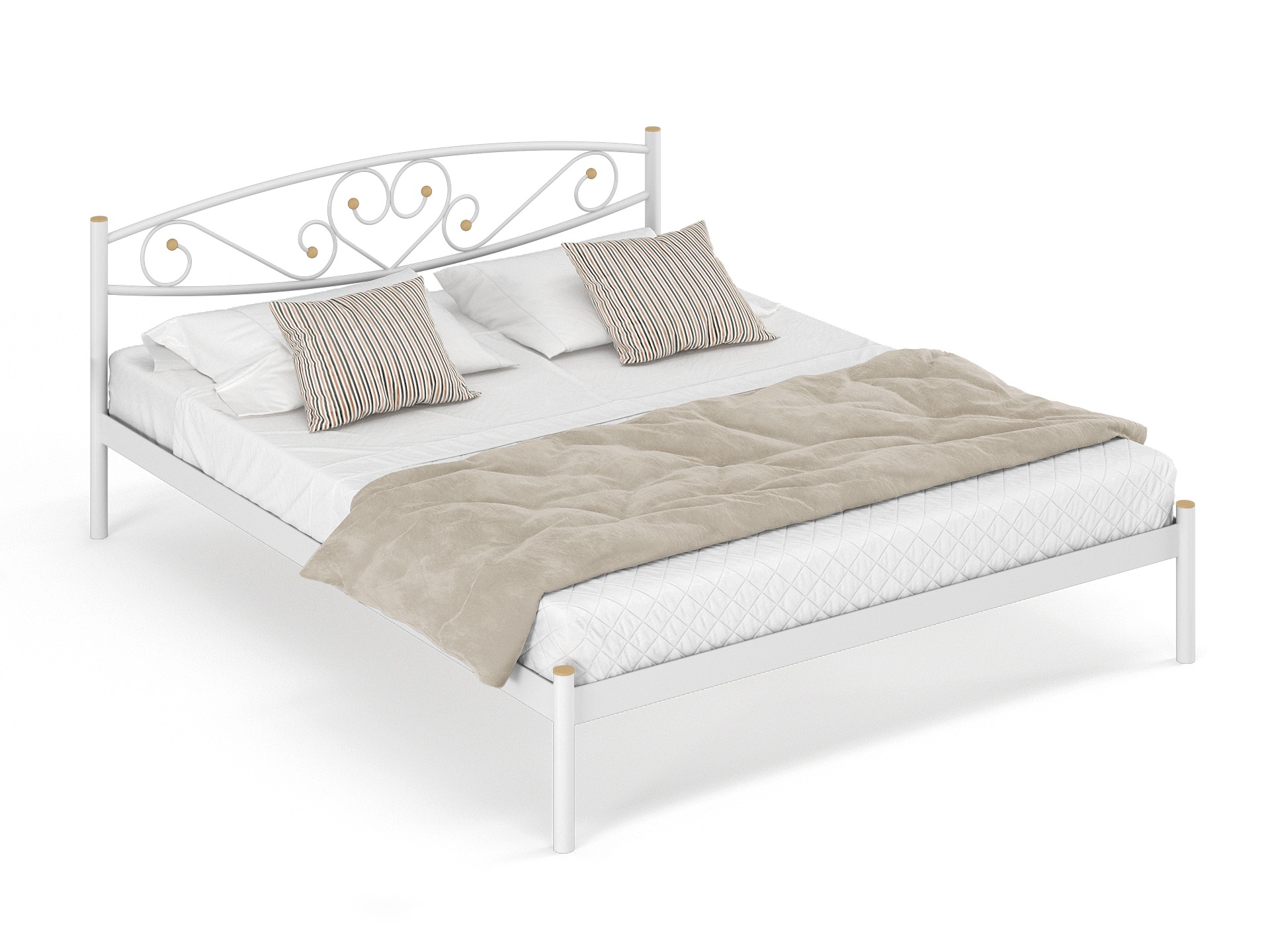 Двуспальная металлическая кровать "Мемори"